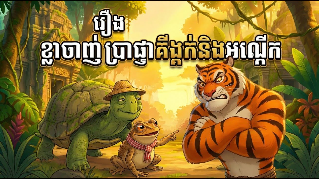 រឿង​ ខ្លាចាញ់ប្រាជ្ញាគីង្គក់និងអណ្ដើក | និទានរឿងខ្មែរ