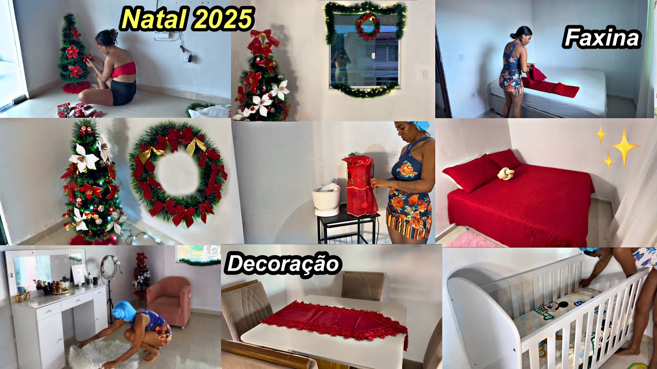 DECORANDO E FAXINANDO A CASA PRO NATAL 🎄 🤶 