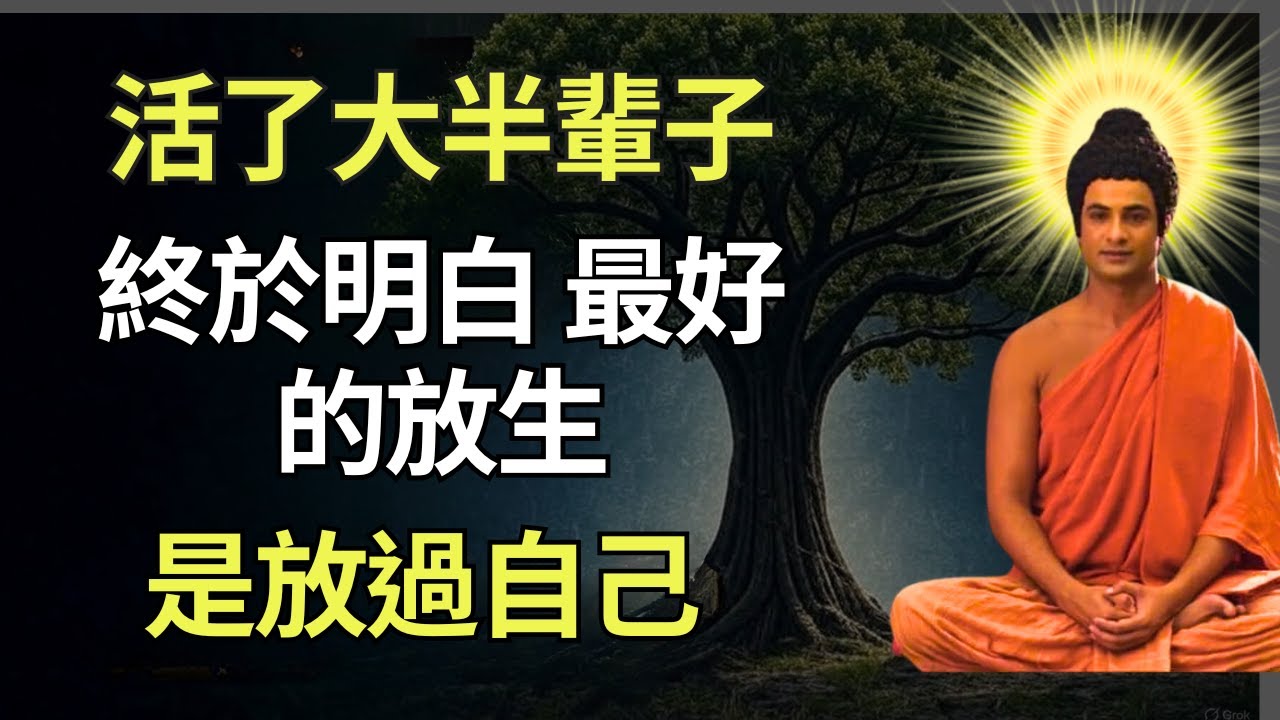 睡前佛法故事 | 活了大半輩子才明白，最好的放生是放過自己。3天「重新開始」練習，治癒30年的心結。