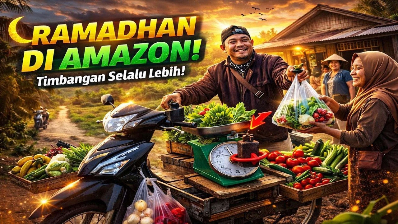 JUALAN DI “AMAZON” VERSI KAMPUNG! ☀️ Panas Terik Ramadan, Jalan Hancur, Timbangan harus dilebihkan!!