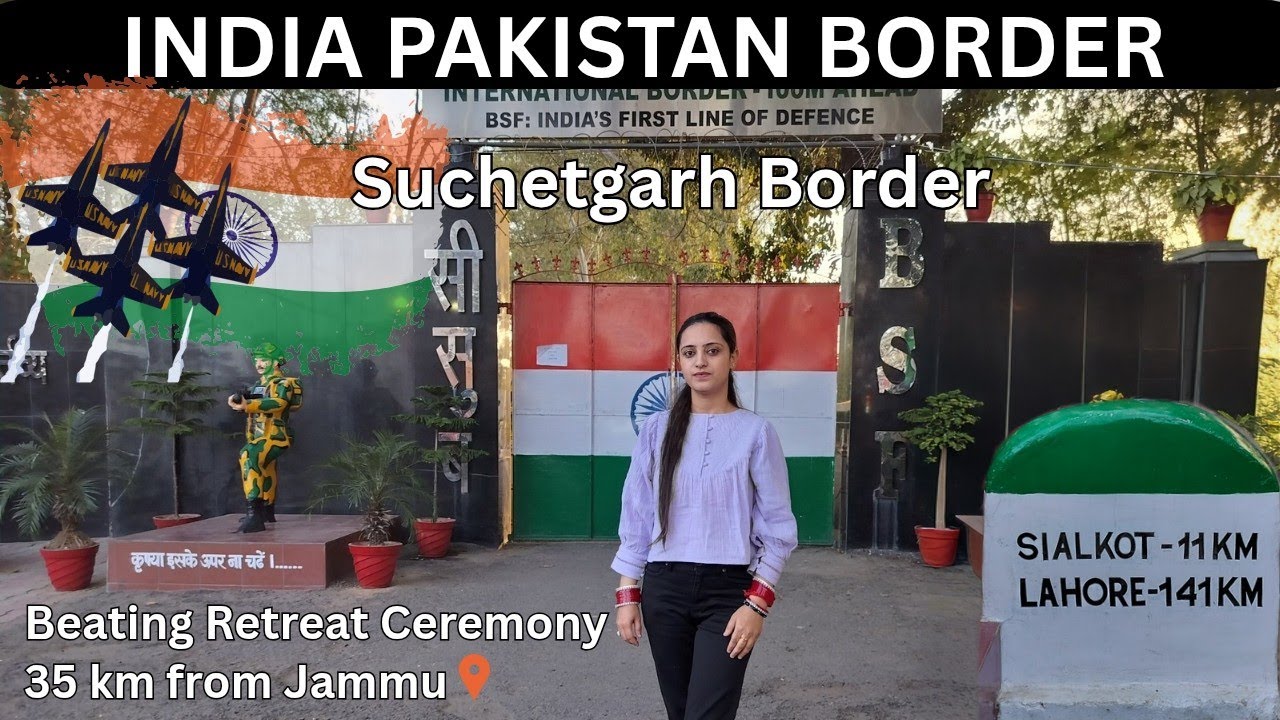 India 🇮🇳 Pakistan 🇵🇰 Border Parade | Suchetgarh Border at RS Pura, Jammu | Beating Retreat Ceremony