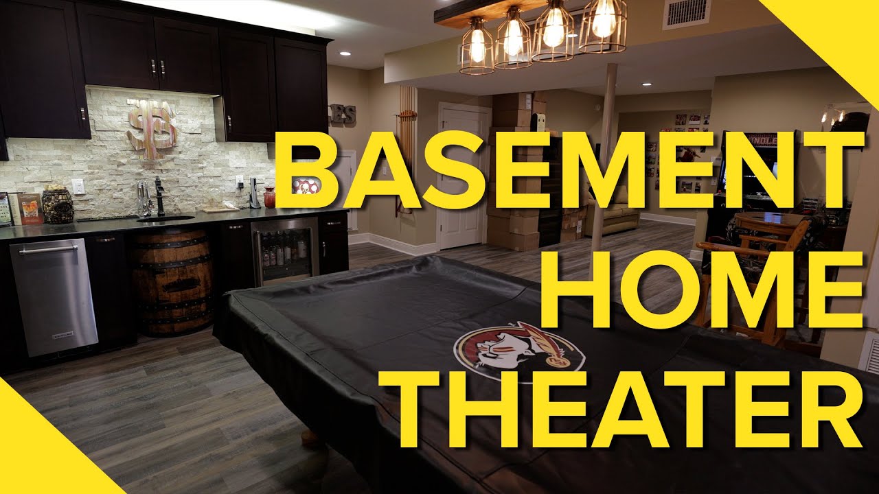 BEAUTIFUL Budget Friendly Basement Multi-Purpose Home Theater Tour