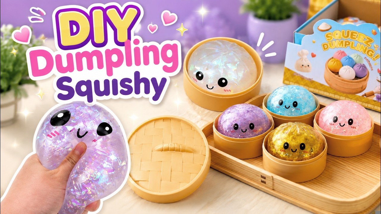 How To Make Viral Dumpling Squishy / I Made VIRAL Dumpling Squishy at Home / Helena's Craft