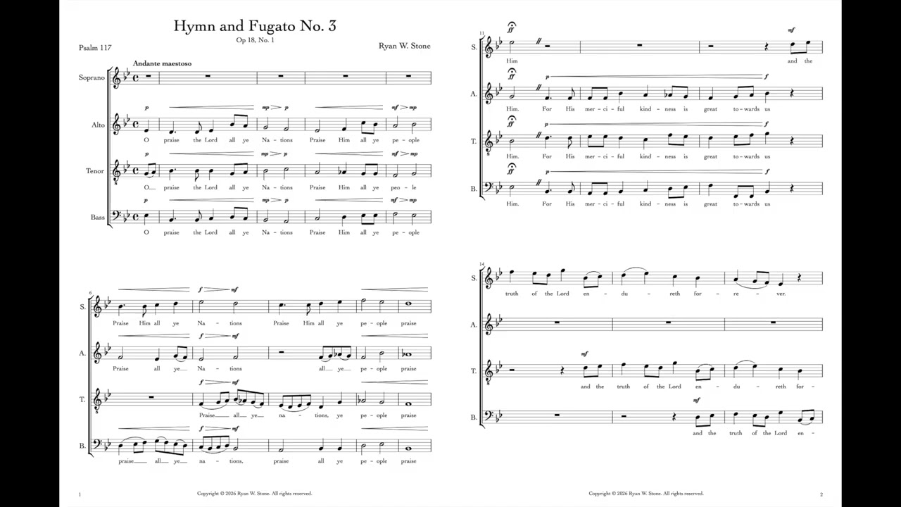 Ryan  W. Stone - Hymn and Fugato No. 3 (Demo)