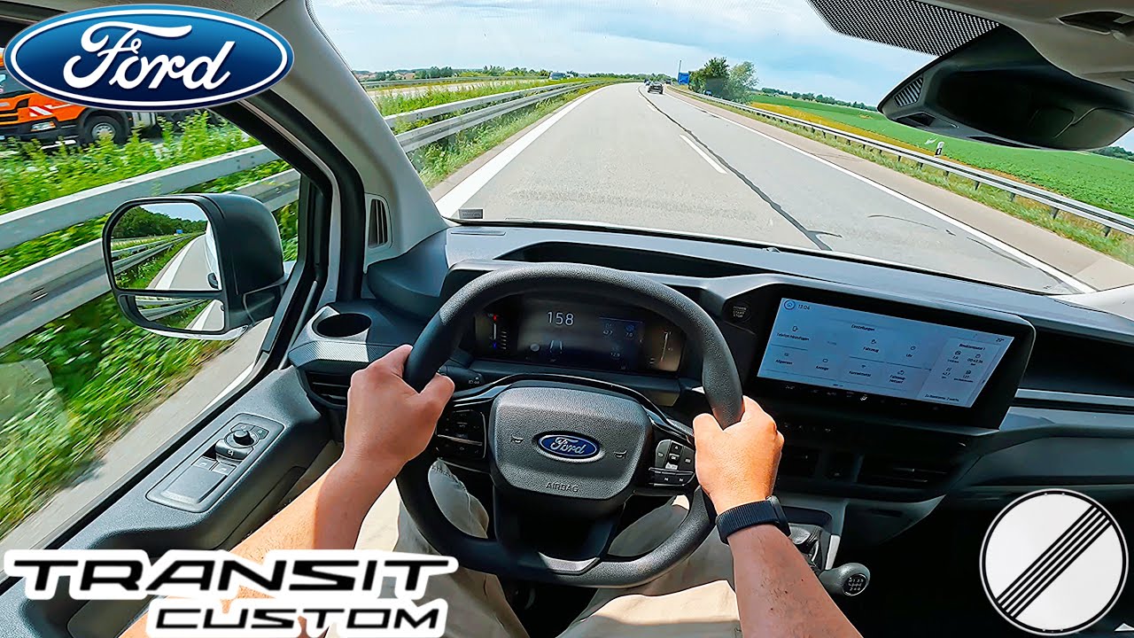 2025 Ford Transit Custom 2.0 EcoBlue | 110PS | TopSpeed & Test Drive on German Autobahn