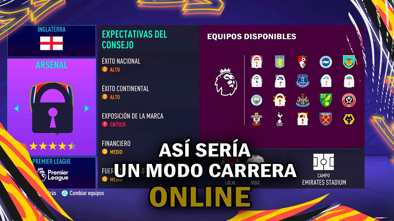 AS&Iacute; SER&Iacute;A UN MODO CARRERA ONLINE! FIFA CONCEPTO