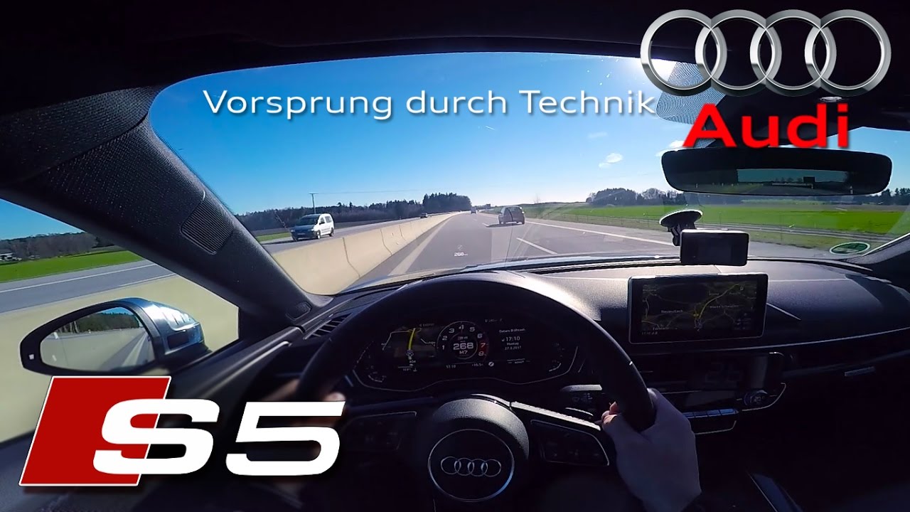 NEW! 2017 Audi S5 (0- 265km/h) POV- Acceleration, Top speed TEST✔