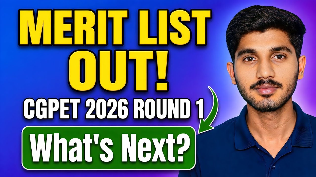 CGPET 2024 Merit List Released ✅ Here's What You Must Do Next