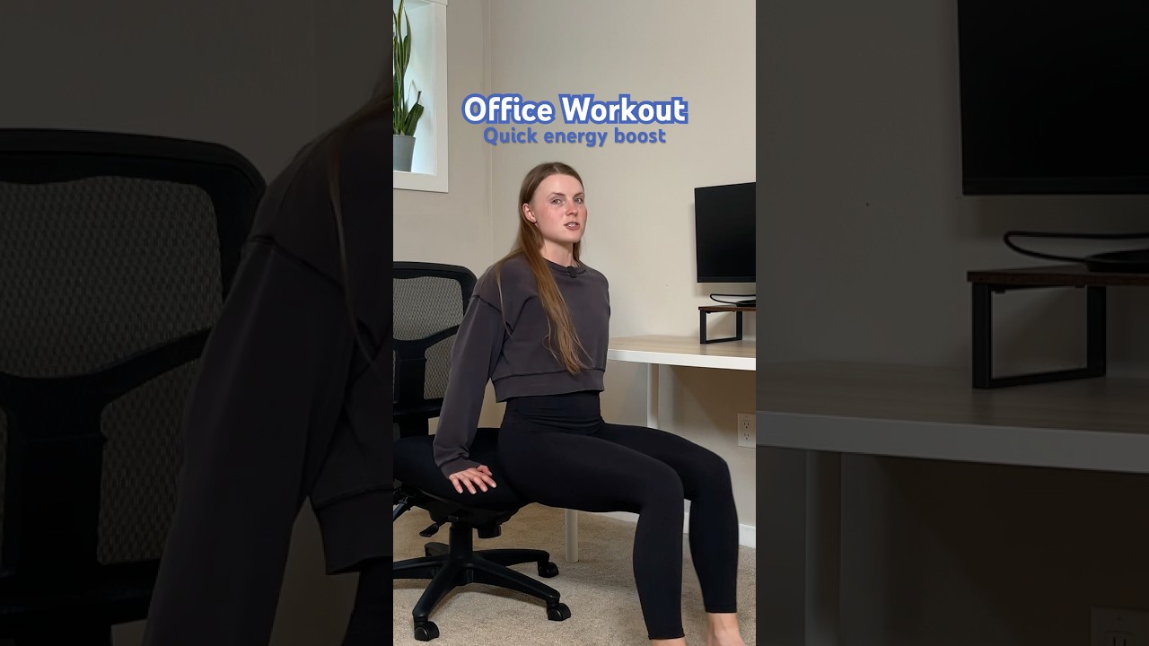 Quick energy boost workout #quickworkout #officework #chairworkout