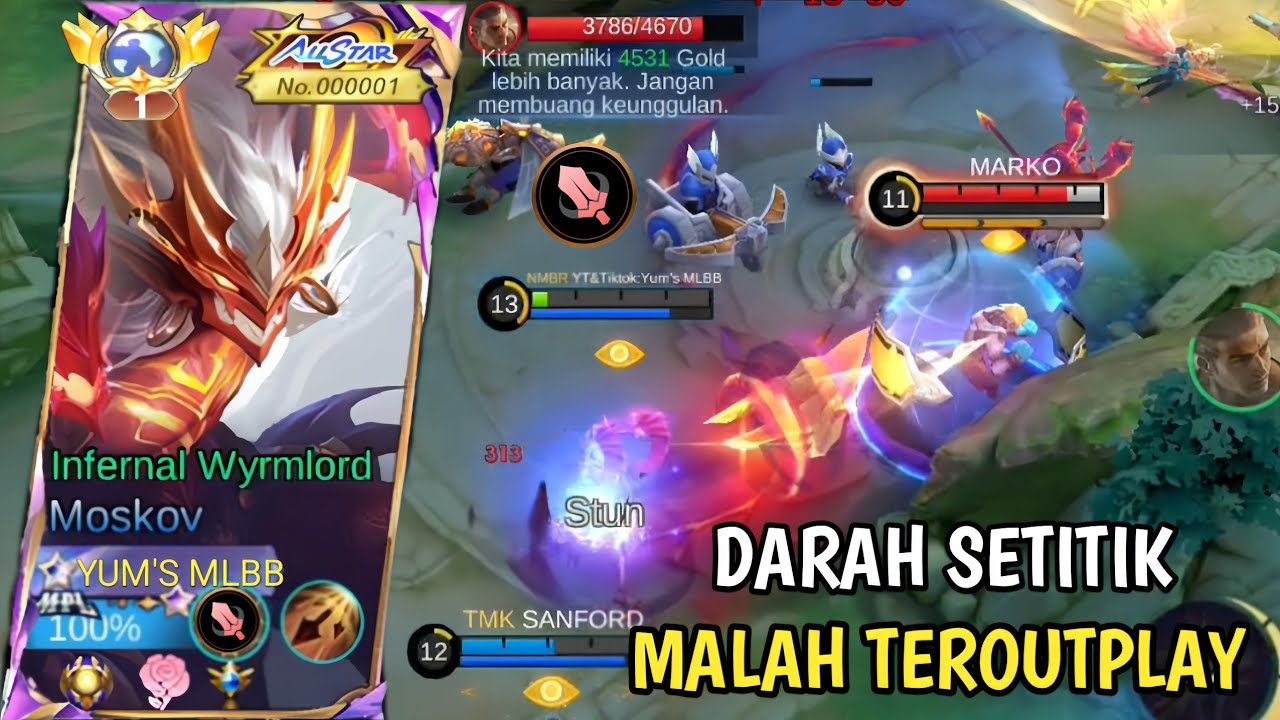GILA ‼️OUTPLAY MOSKOV‼️DARAH SETITIK GAK BISA MATI‼️