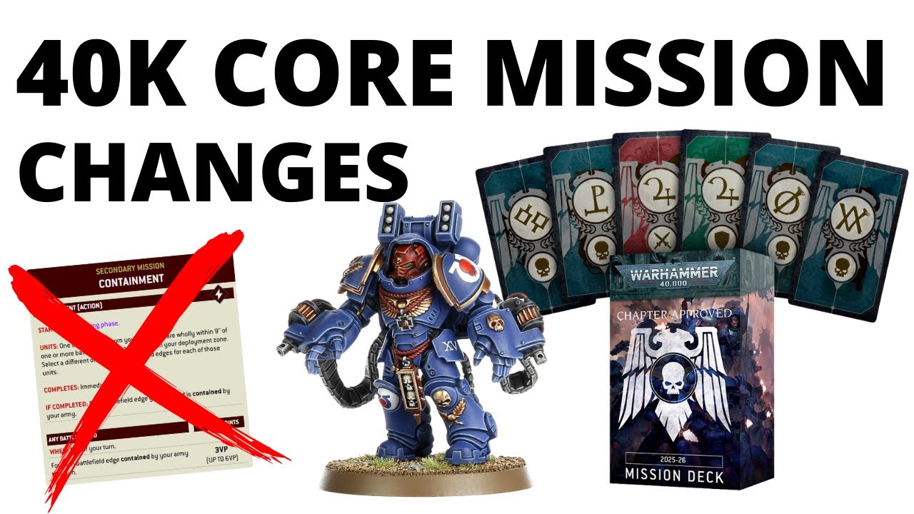 40K Core Gameplay Changes Revealed - All the Missions from the Updated 2025-26 Deck