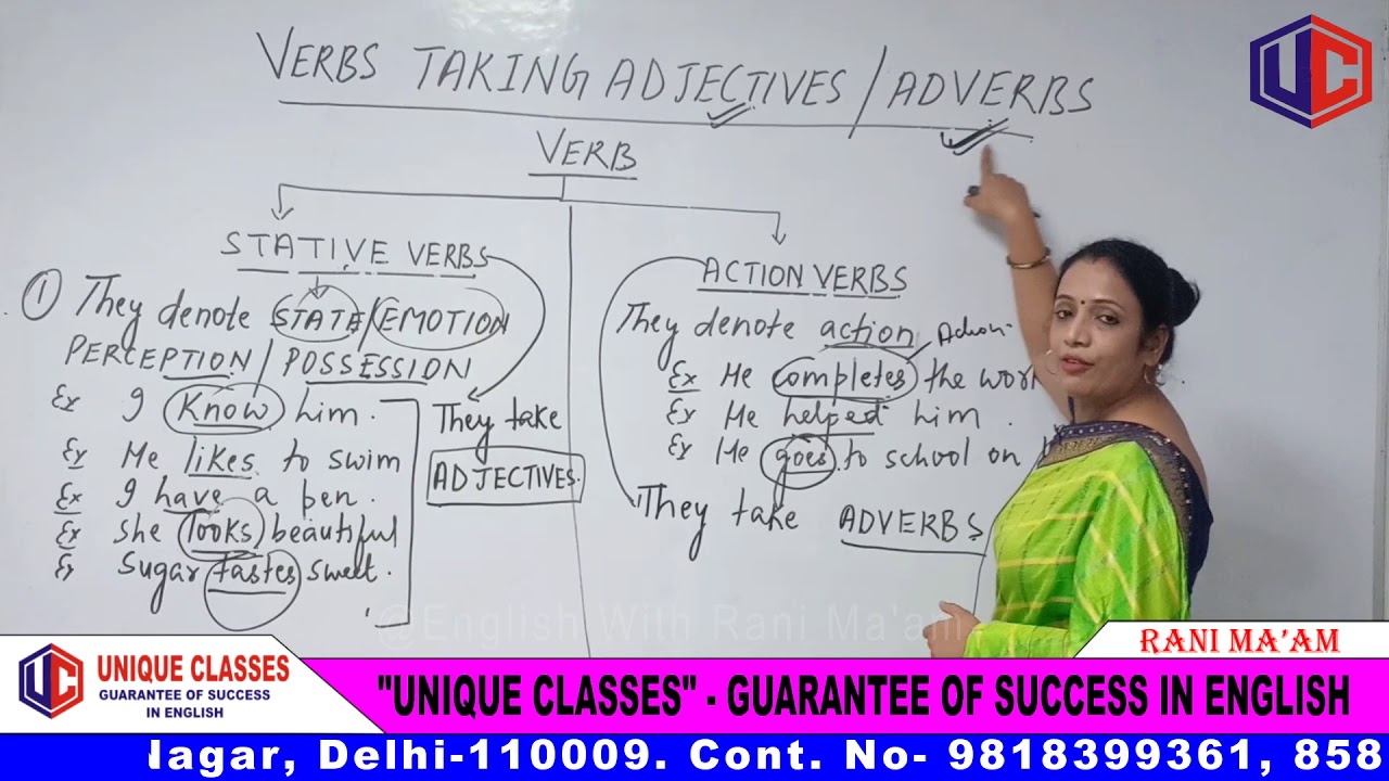 Verbs Taking Adjective and Adverbs | By Rani Mam in Hindi For SSC CGL, BANK PO, UPSC & Other Exams
