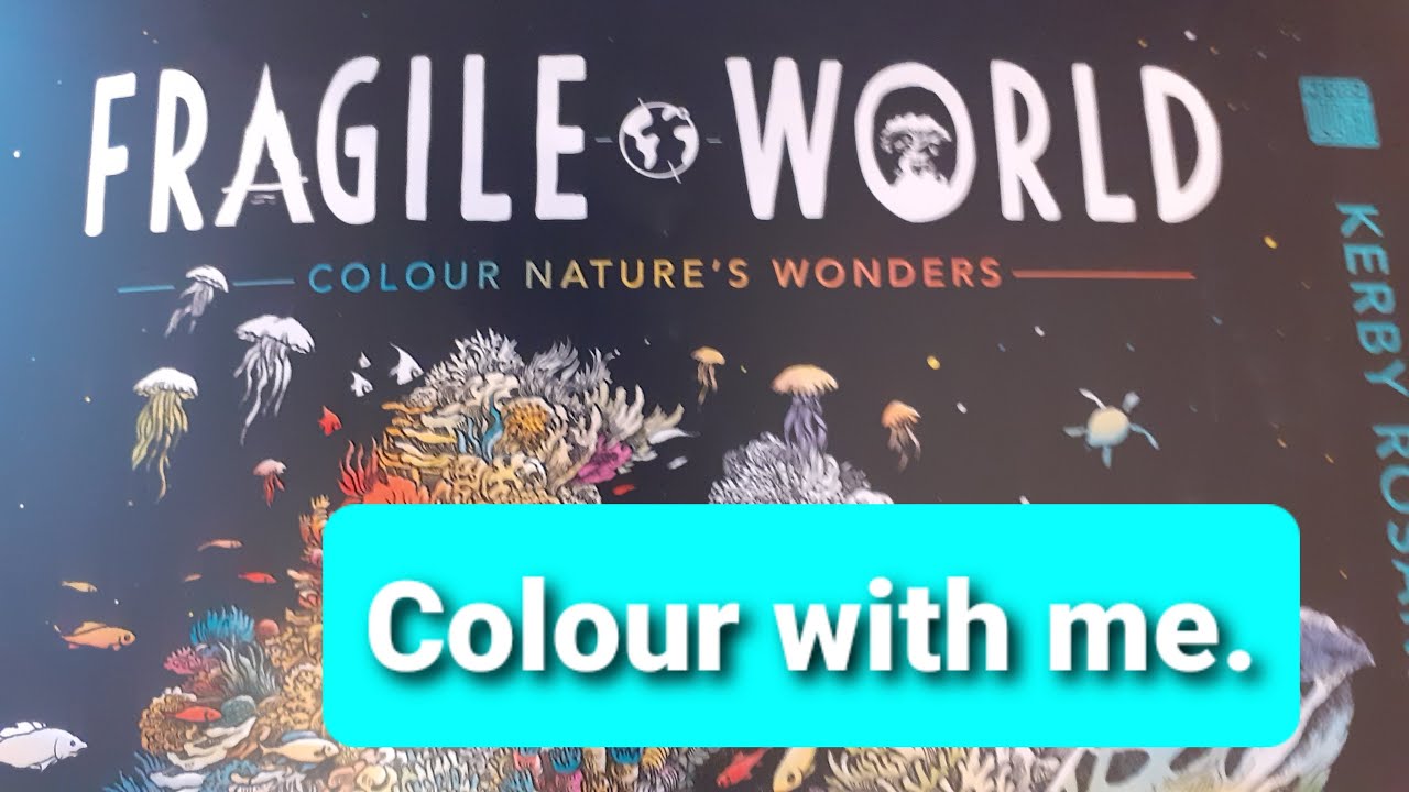 Colour with me in Kerby Rosanes' - Fragile World - Mandrill- Adult colouring