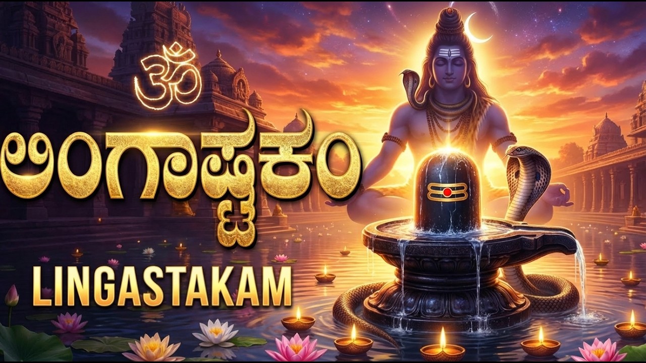 ಲಿಂಗಾಷ್ಟಕಂ | Lingashtakam Kannada With Lyrics | Powerful Shiva Special Bhakti Song