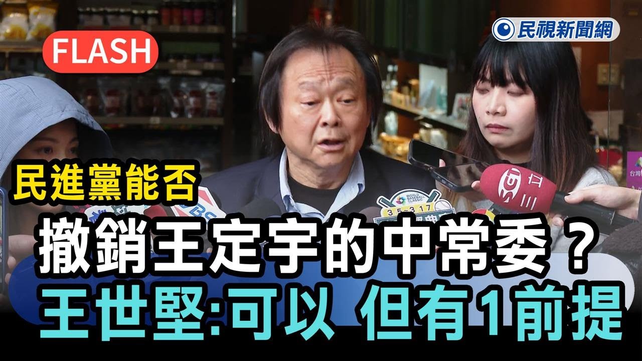 快新聞／民進黨能否撤銷王定宇的中常委？王世堅回「可以」　但有1前提－民視新聞