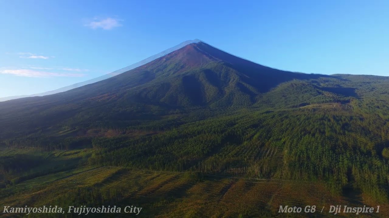 [4K] From Kamiyoshida, Fujiyoshida City, Wednesday, September 18, 2024 DJI Inspire 1 / Moto G8