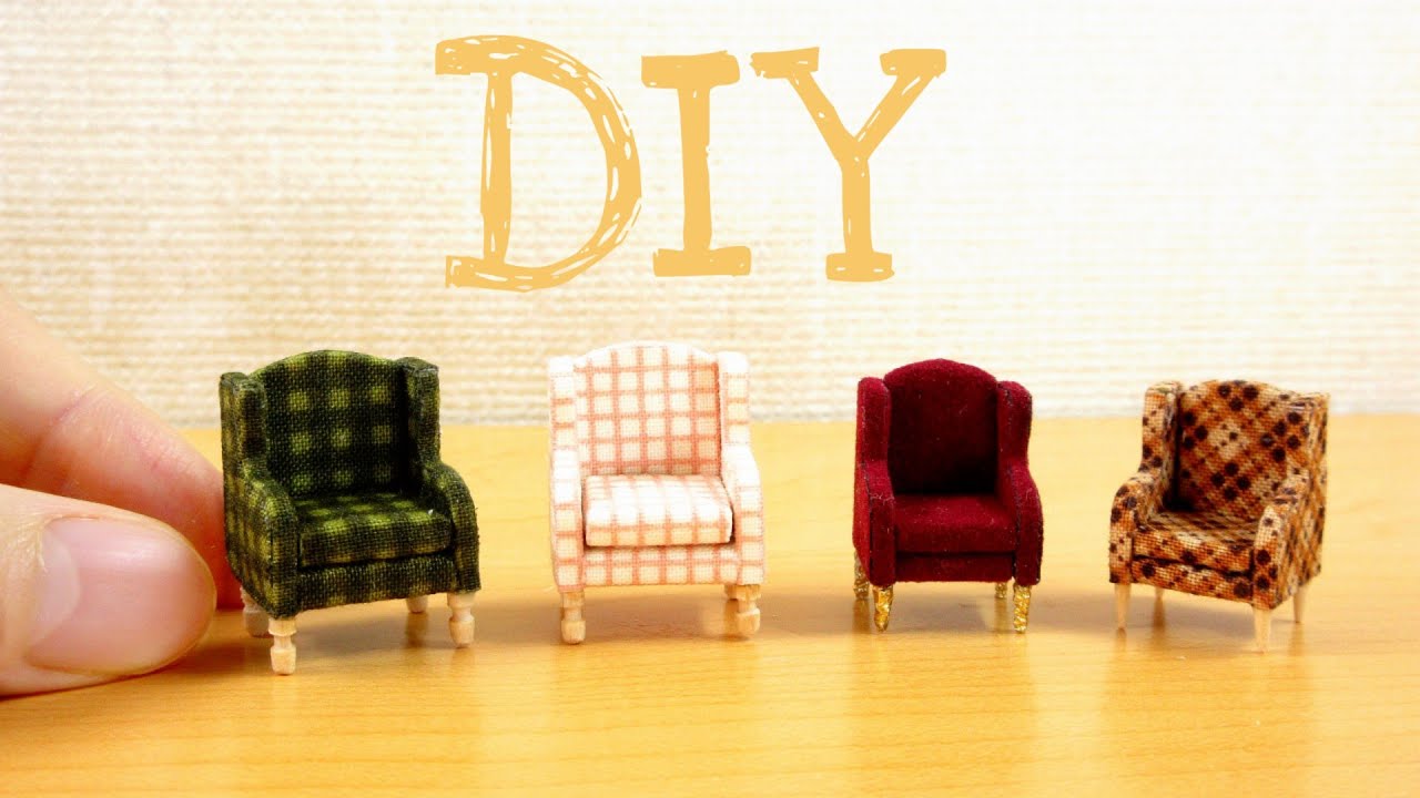 How to make mini mini arm chair | Easy crafts ideas | DIY ミニミニアームチェア
