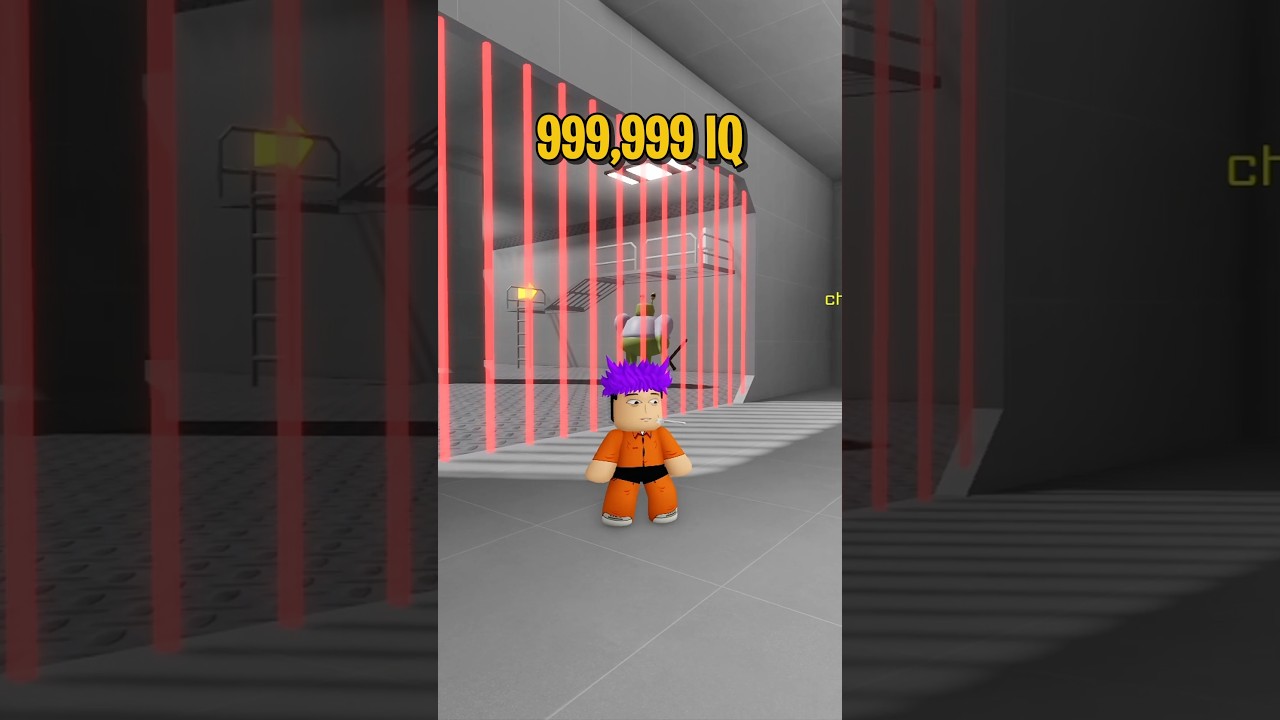 999,999 IQ plays BARRY ALIEN BASE PRISON RUN #roblox #shorts