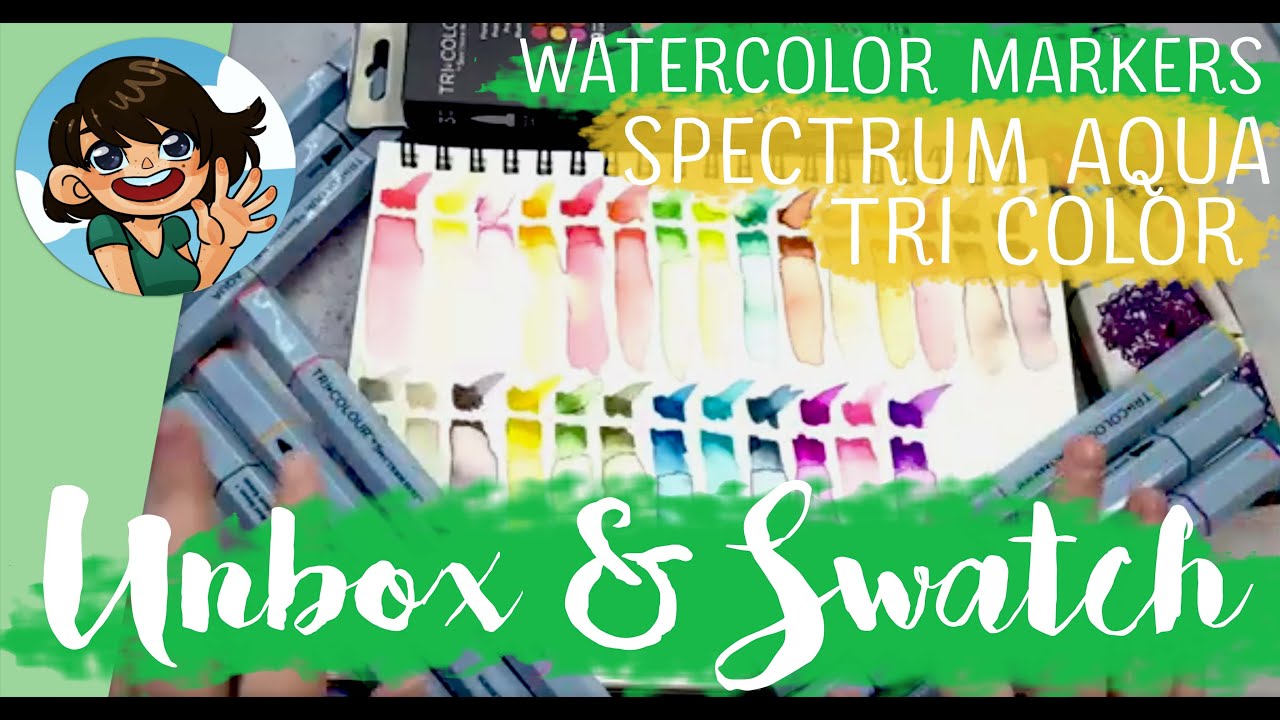 Three Markers in One!  Spectrum Noir Tricolor Aqua Unbox & Swatch
