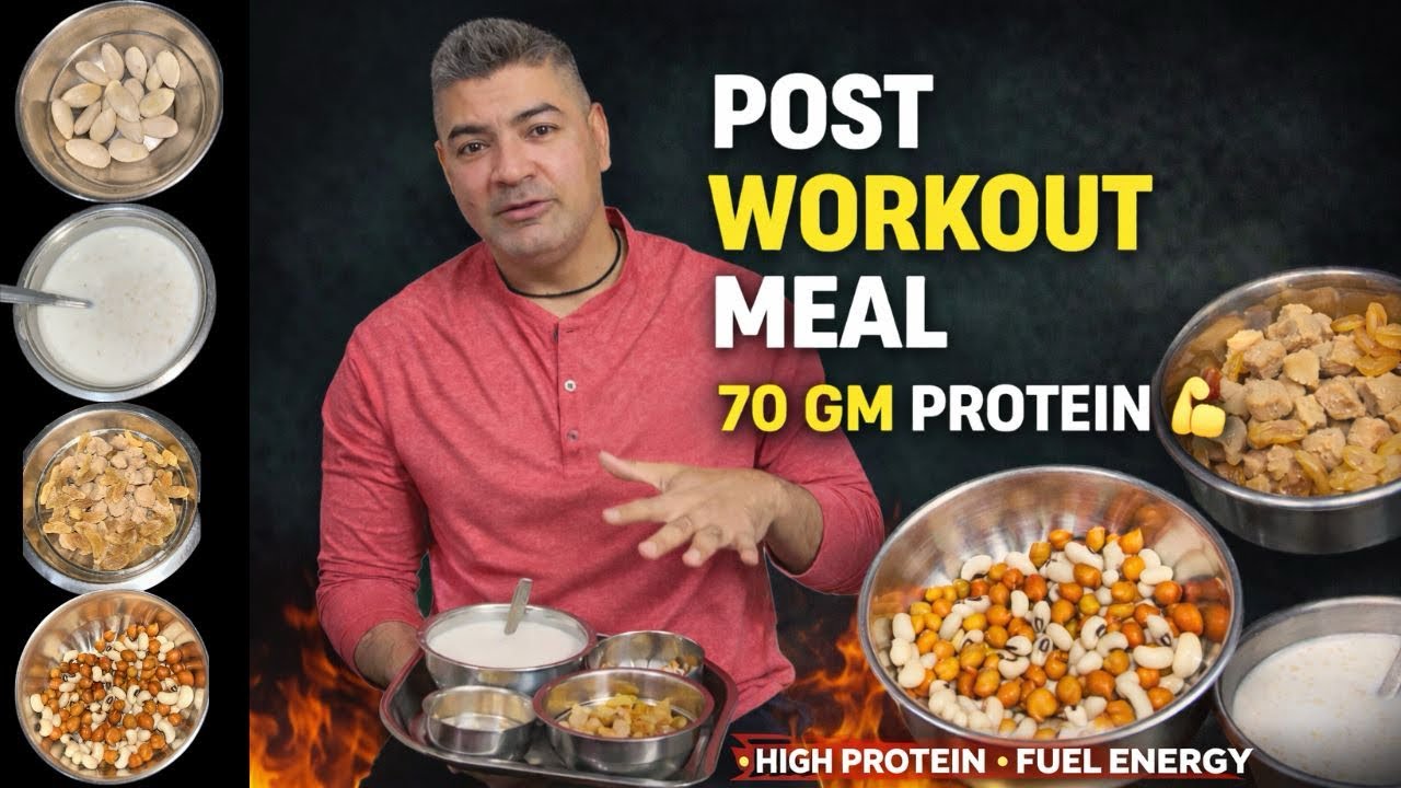 70g Protein Post Workout Meal 💪 | Indian Natural Desi Diet 🔥 