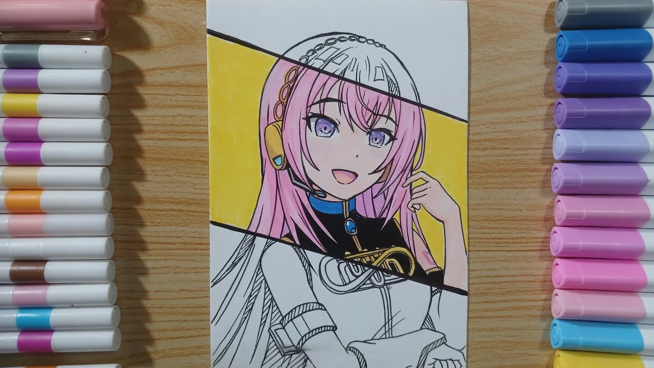 Draw Megurine Luka CV03 Vocaloid - Acrylic Art