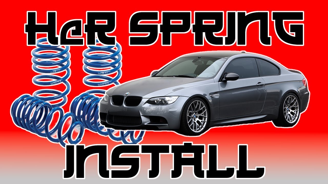 BMW E92 328XI H&R LOWERING SPRING INSTALL!!!