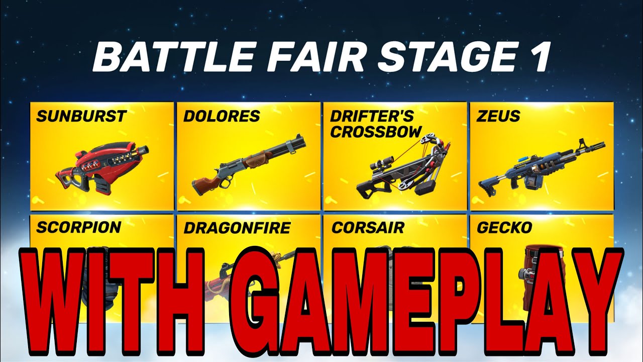 Gameplay with all Battle Fair items and what is best after the update I Guns of Boom
