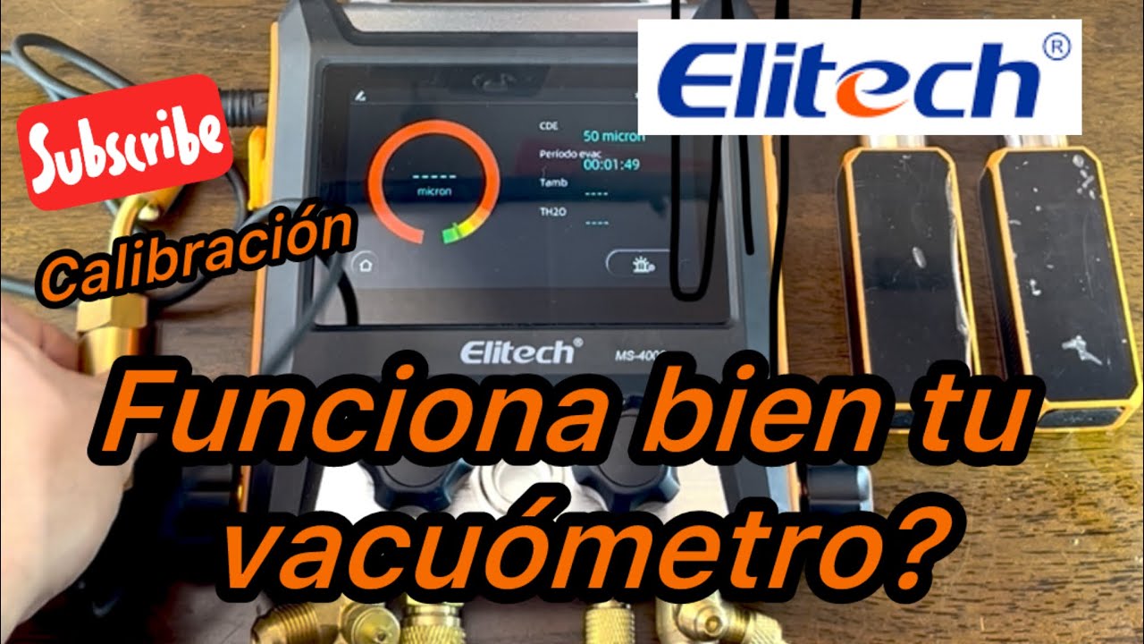 Calibración de vacuómetros digitales Elitech