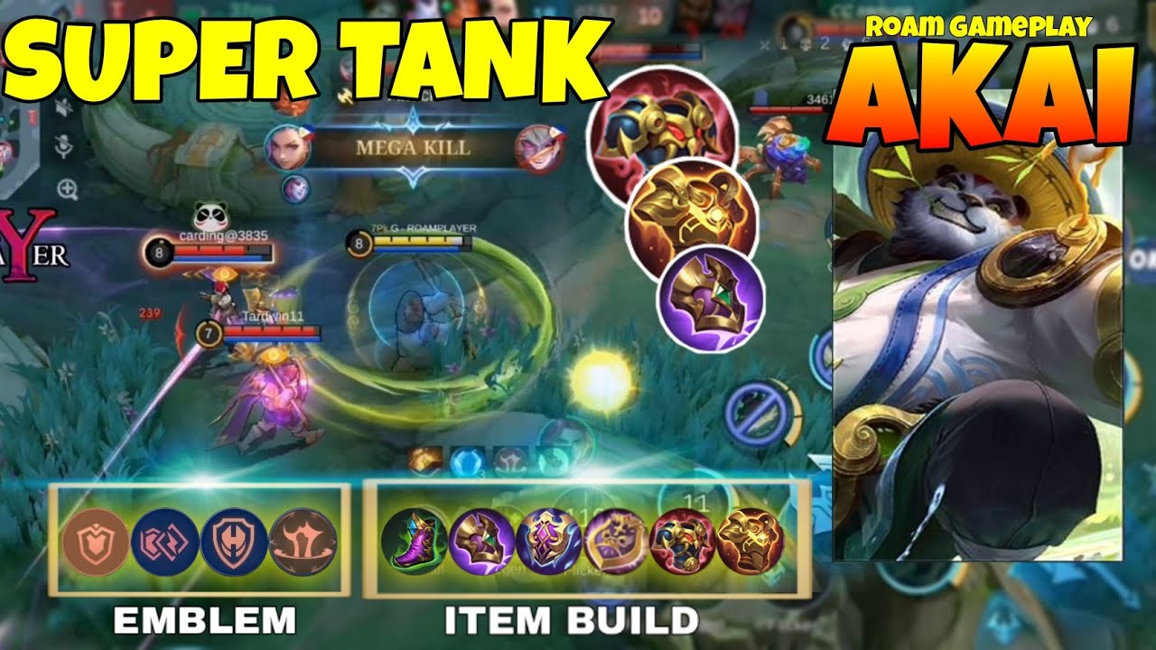 Akai Best Build and Emblem 2024 | Akai Gameplay pt43 - Roam Gameplay ~ MLBB