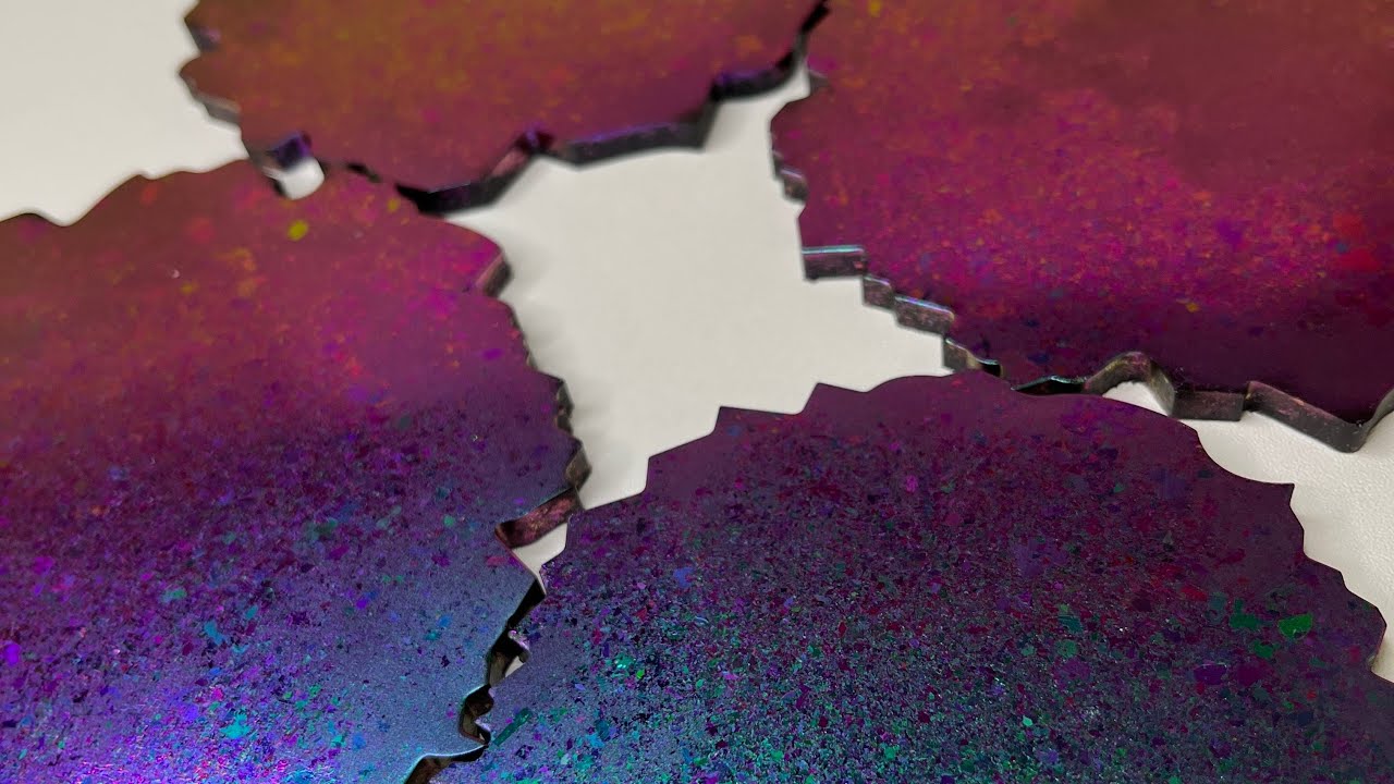 How To Create Rainbow Colour Shifting Coasters - Full Tutorial