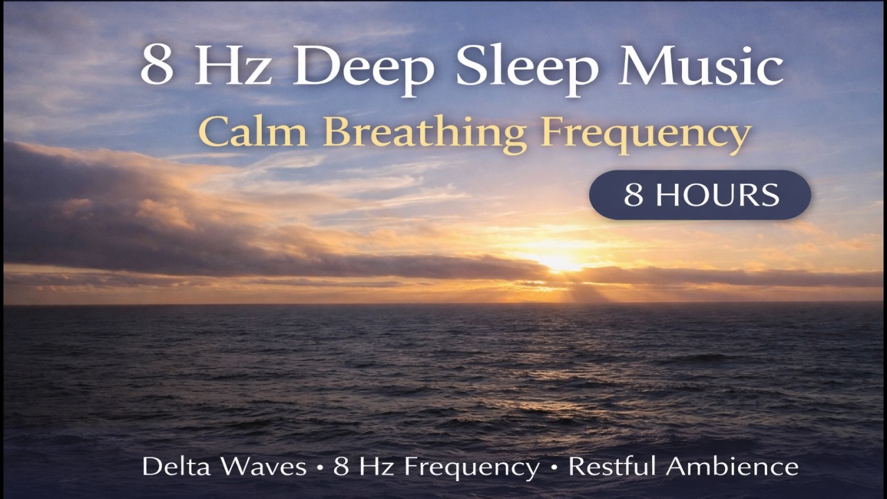 8 Hours Deep Sleep Music 🌙 Calm Breathing Rhythm | Delta Waves 8 Hz for Deep Rest