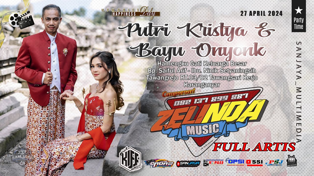 Live Pernikahan PUTRI KRISTYA & BAYU ONYONK - ZELINDA || CADAZ AUDIO - Tawangrejo 27/04/2024