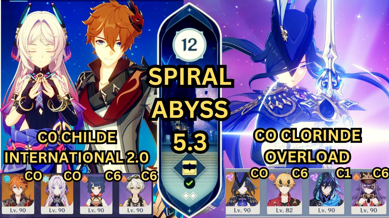 childes strongest team? international 2.0 & c0 clorinde overload spiral abyss 5.3 genshin impact