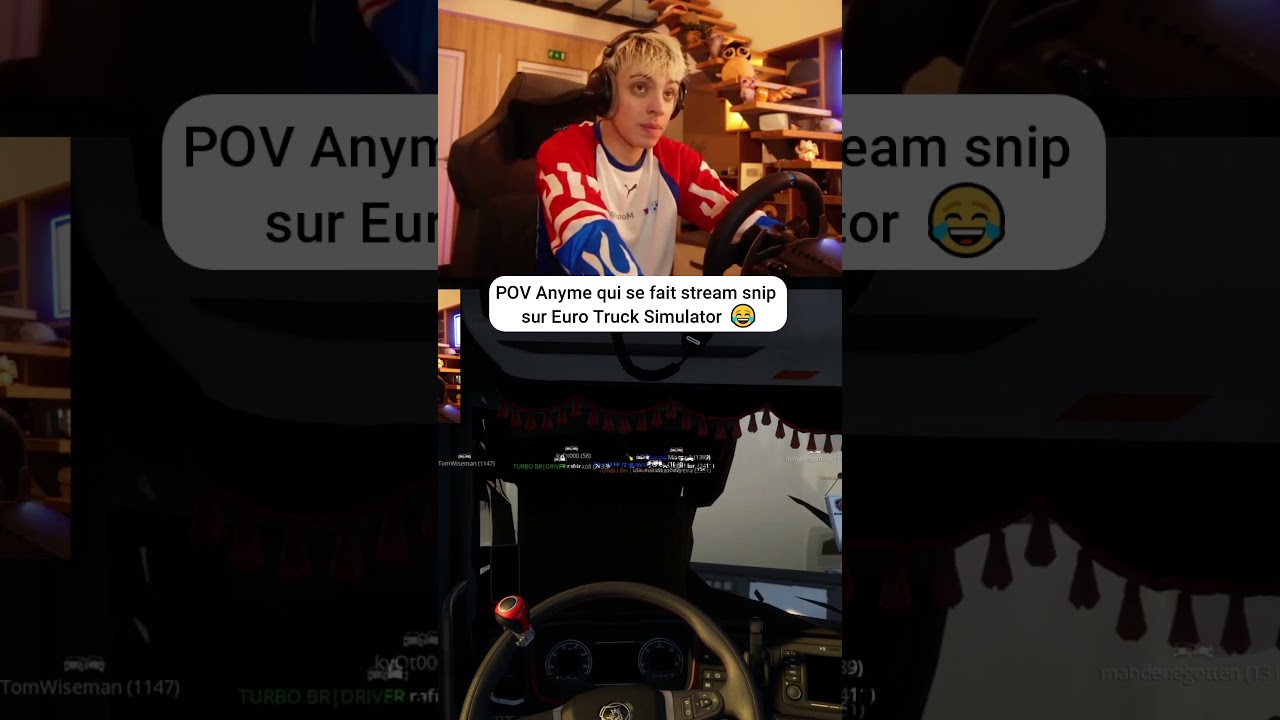 POV Anyme qui se fait stream snip sur Euro Truck Simulator 😂