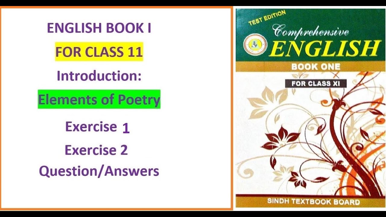 Elements Of Poetry | Question Answers | 11 Class New English Book