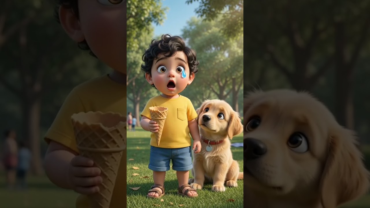 🐶 Dog Ate Kiku's Ice Cream! 🍦😂 Kiku Got So Angry! 🤯 #shortsAlternative: Kiku's Ice Cream Was Gone 🤣