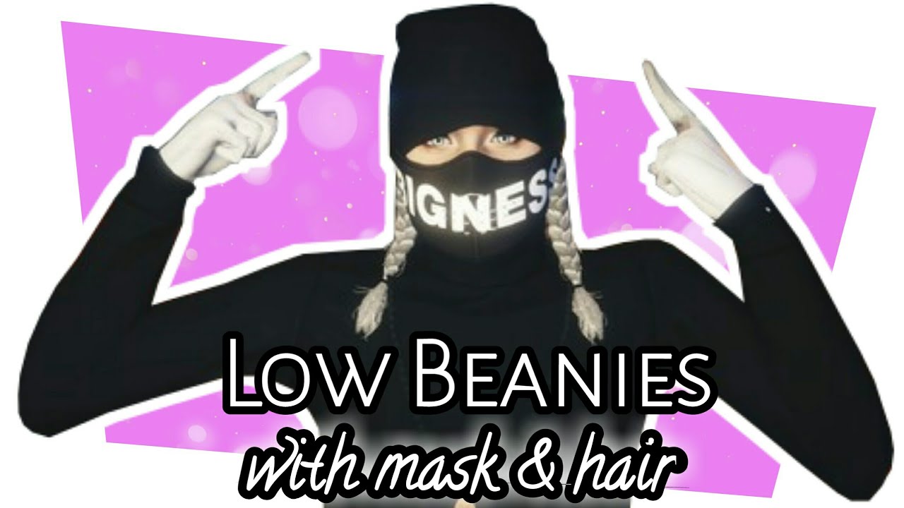 GTA 5 | Low Beanies With Mask & Hair [Glitch]