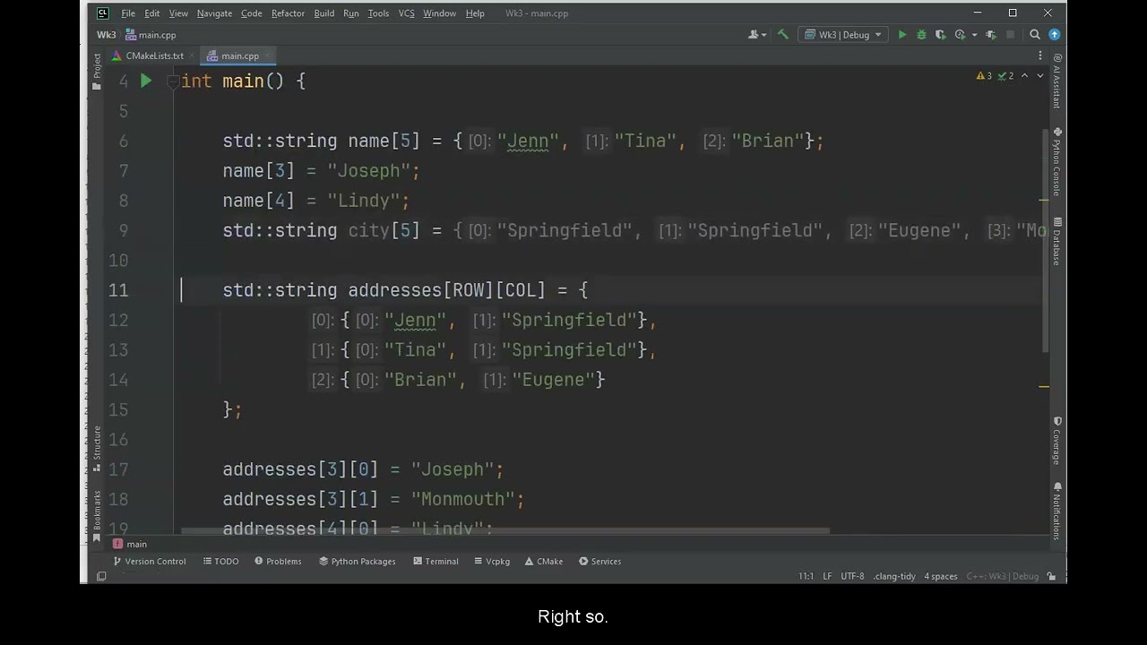2D Arrays in C++