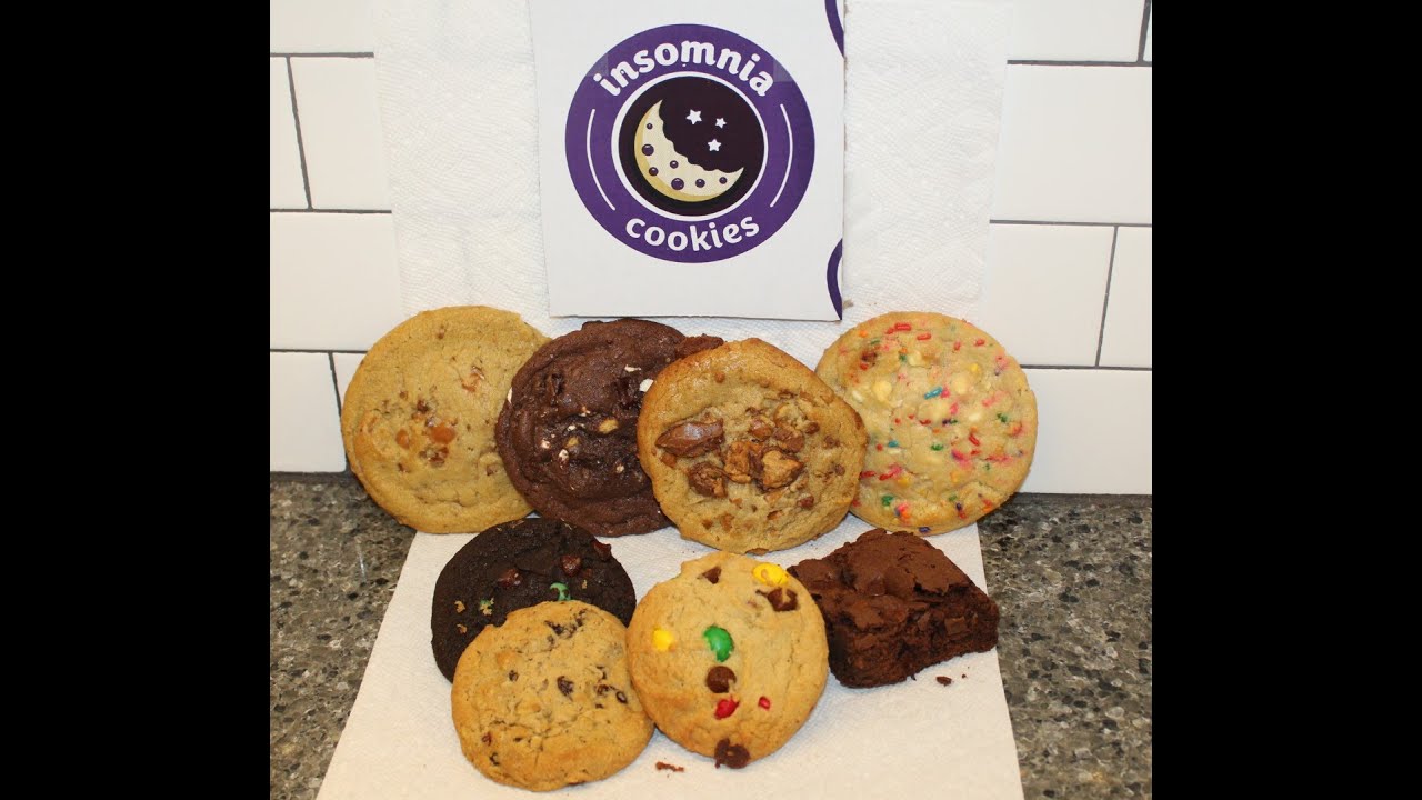 Insomnia Cookies: Confetti, Salted Caramel, Reese’s PB Cup, M&M, Oatmeal Raisin, Mint, S’mores