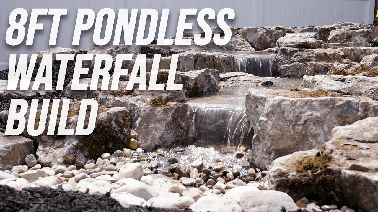 Building an 8' Pondless Waterfall in a FLAT Backyard