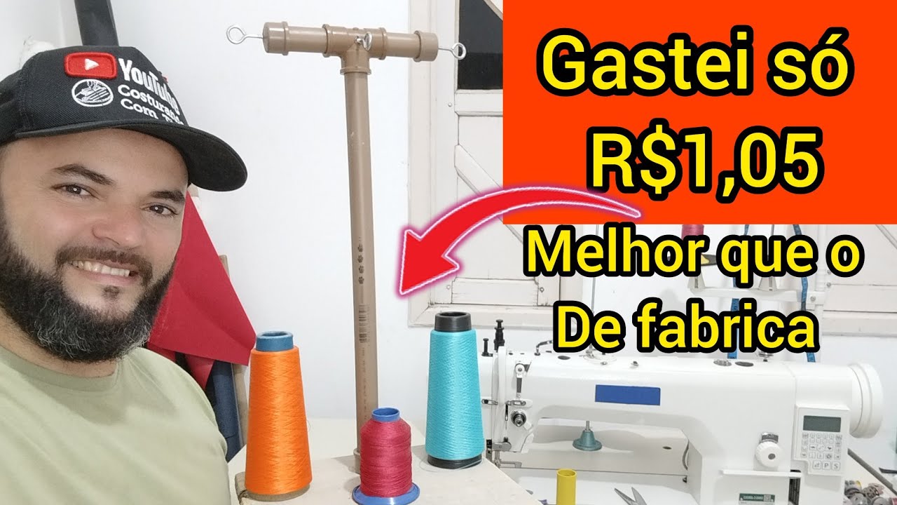 COMO FAZER PORTA CONE DE LINHAS PARA MÁQUINA DOMÉSTICA E OVERLOQUE