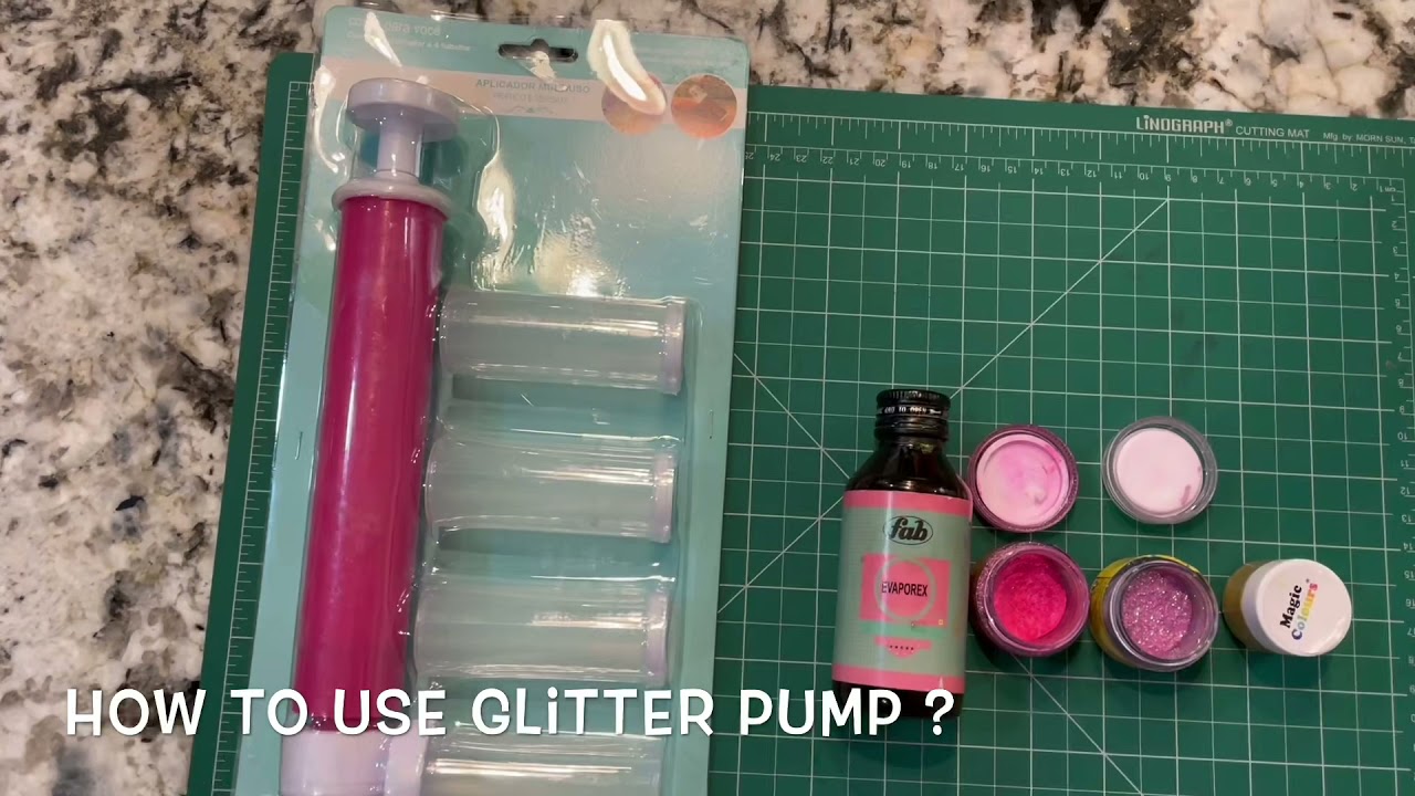 Glitter Cake| Without using airbrush machine| Manual Airbrush Pump for Decorating Cakes