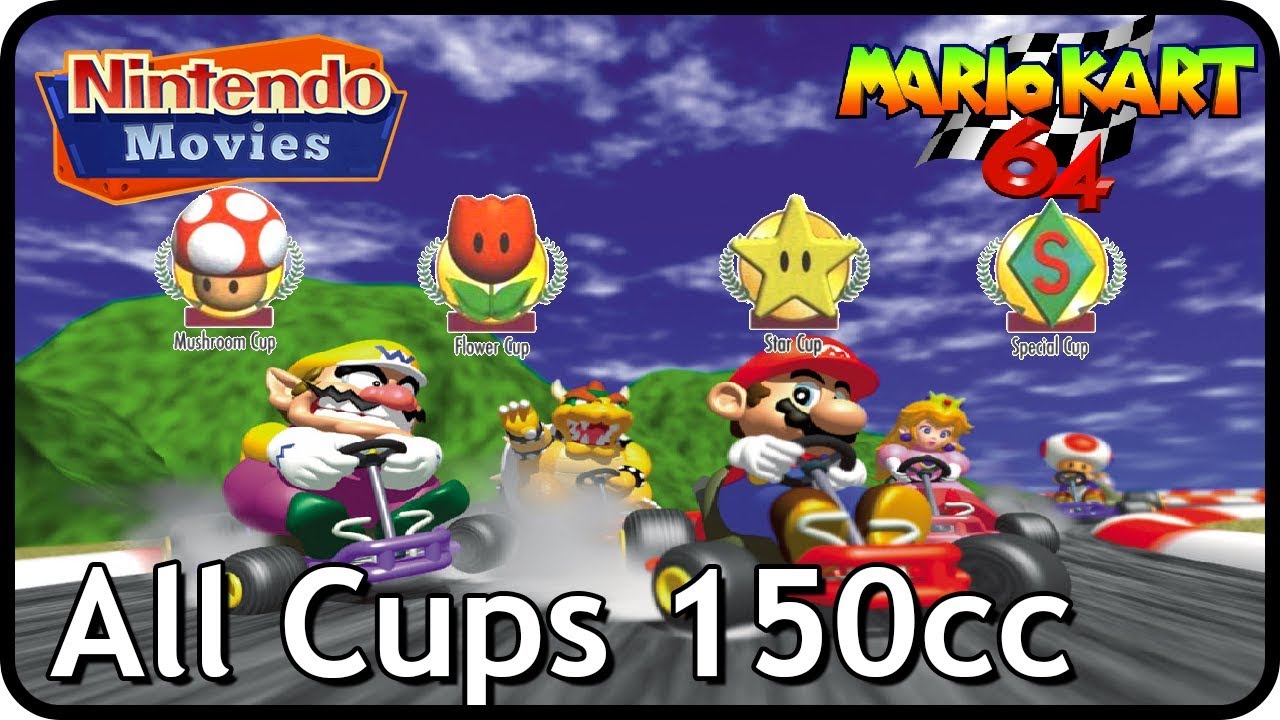 Mario Kart 64 - All Cups 150cc (Multiplayer, 1080p widescreen)