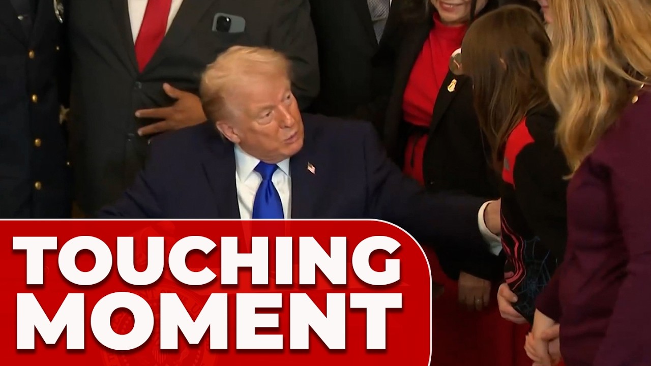 Trump shares TOUCHING MOMENT with girl with DOWN SYNDROME at ANGEL FAMILIES REMEMBRANCE CEREMONY