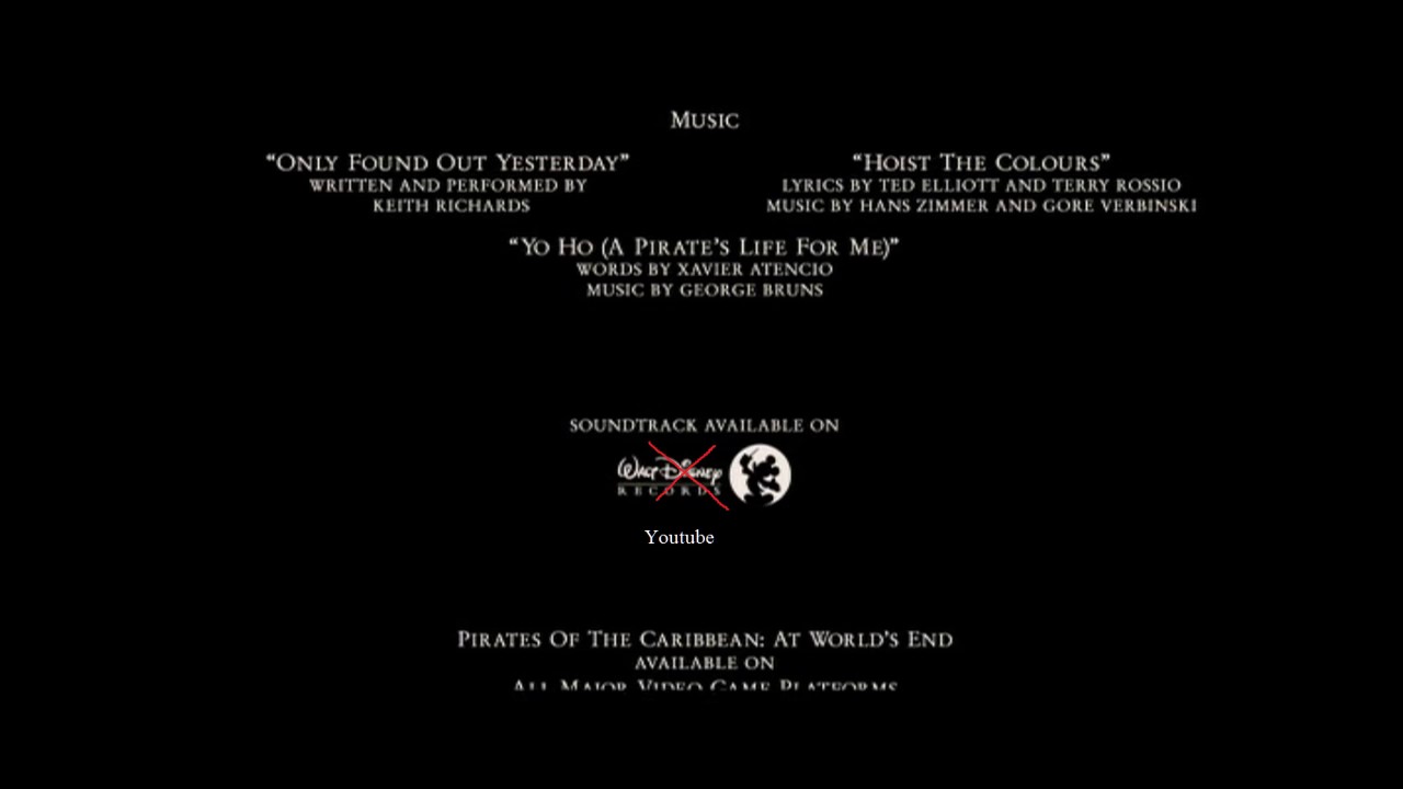 Pirates of the Caribbean 1 Credit Theme (End Titles)