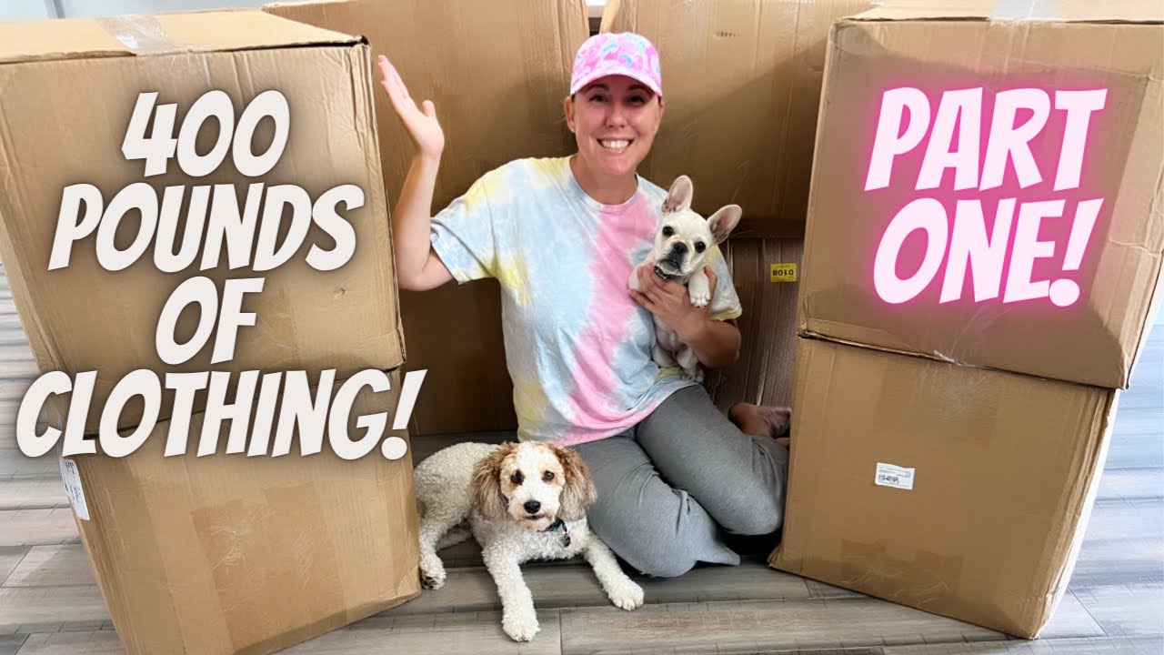 Распаковка 200-фунтовой коробки для спасения ThredUp Mystery Box — Часть 1