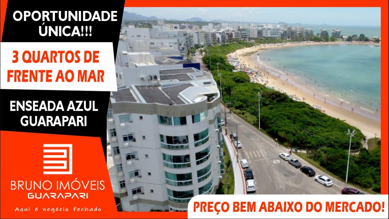 Oportunidade Única, apartamento 3 quartos de frente ao mar na Enseada Azul de Guarapari, Barato!!!