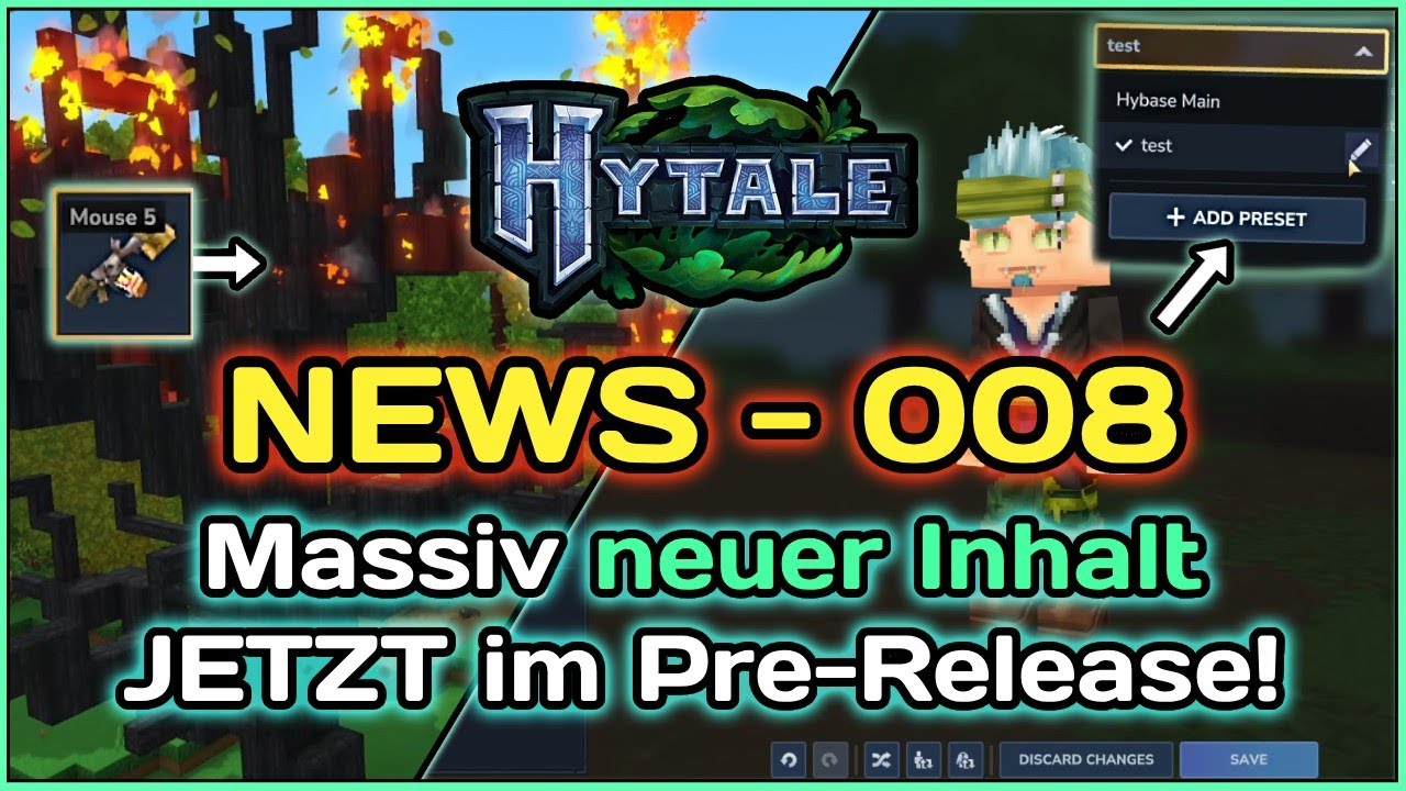 Hytale News 008 - Riesiger Patch vom 5. Februar! Feuer-System, Character-Presets, neue Blöcke & QoL