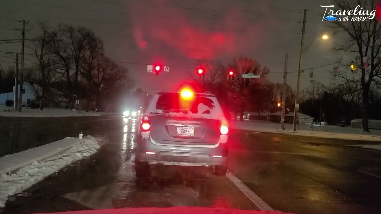 PEACEFUL SNOWY DRIVE THROUGH INDIANAPOLIS | WINTER RELAXATION VIDEO