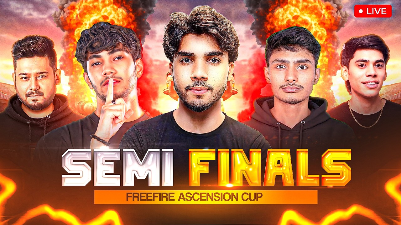FREE FIRE ASCENSION CUP 🏆 SEMI FINAL DAY-1 🥵 FT - TG , S8ULELITE, GODLIKE , RNX ,  - free fire live